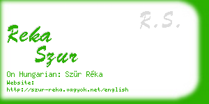 reka szur business card